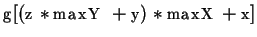 $g[(z*maxY+y)*maxX+x]$