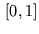 $ [0,1]$