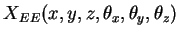 $X_{EE}(x,y,z,\theta_x,\theta_y,\theta_z)$