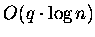 $O(q\cdot \log n)$
