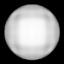\includegraphics[width=4.8cm]{pics/2_sphere_blackman.ps}